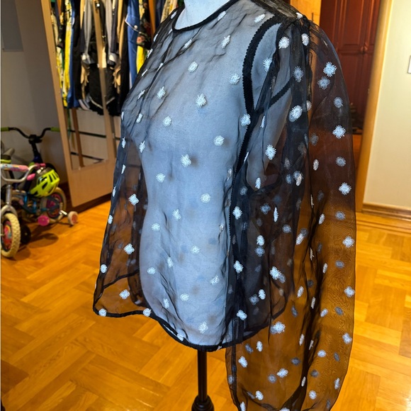 Zara women’s organza blouse blouson sz XL. New with tag - Picture 15 of 16